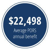 Average PORS annual benefit is $22,086.
